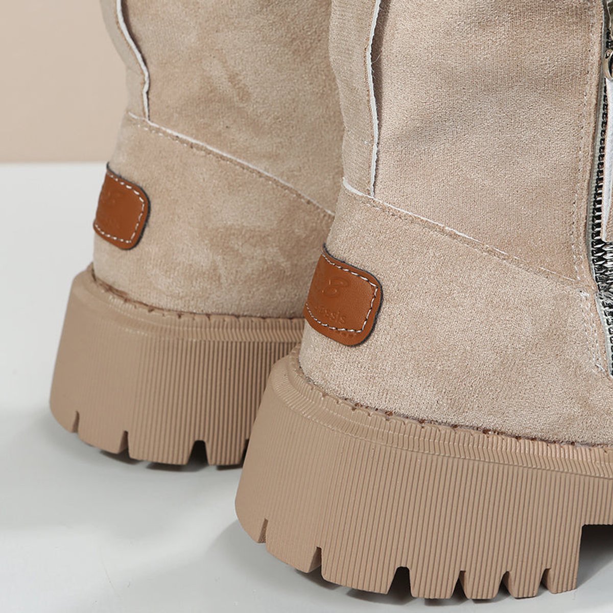 Women's Faux Suede Fleece-Lined Ankle Boots | Cozy Black Booties for Winter 4