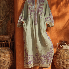Women's Floral Embroidered Maxi Dress | Elegant Boho Summer Dress 0