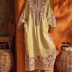 Women's Floral Embroidered Maxi Dress | Elegant Boho Summer Dress 4
