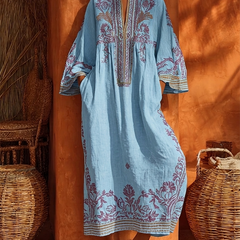 Women's Floral Embroidered Maxi Dress | Elegant Boho Summer Dress 5