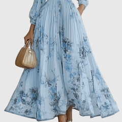 Women's Floral Print A-Line Midi Dress | Elegant Sleeveless Summer Dress 6