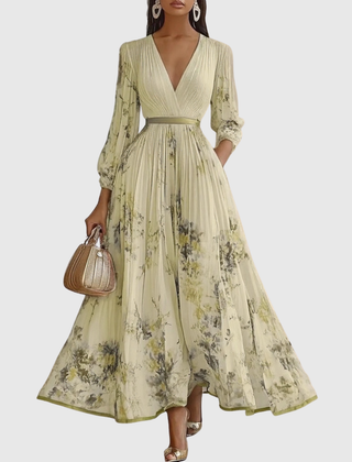 Women's Floral Print A-Line Midi Dress | Elegant Sleeveless Summer Dress 7