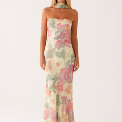 Women's Floral Print Maxi Dress | Elegant Summer Evening Gown 1