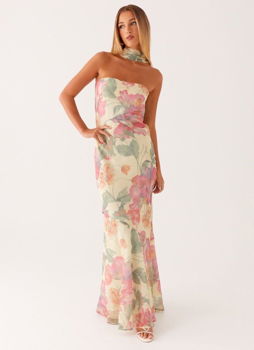 Women's Floral Print Maxi Dress | Elegant Summer Evening Gown 4