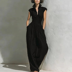 Women's Flowy Wide Leg Jumpsuit | Comfortable Sleeveless Summer Outfit 3