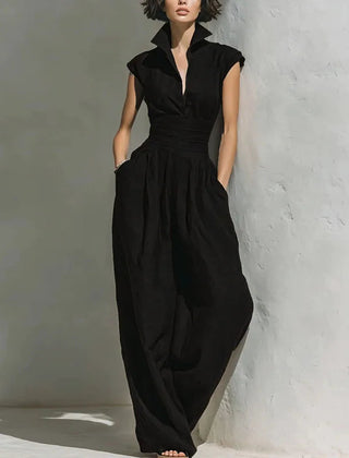 Women's Flowy Wide Leg Jumpsuit | Comfortable Sleeveless Summer Outfit 3