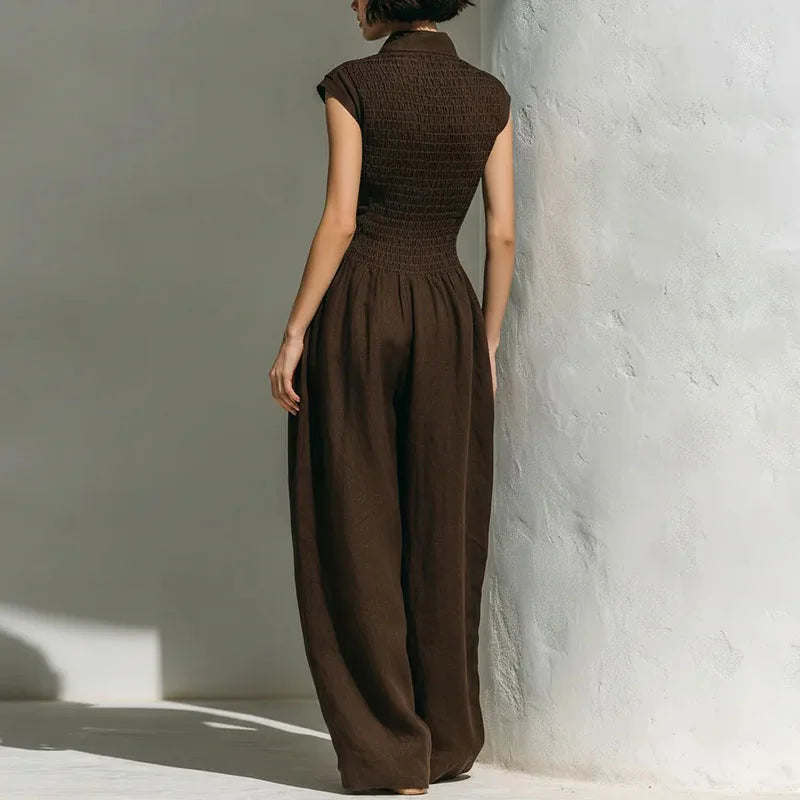 Women's Flowy Wide Leg Jumpsuit | Comfortable Sleeveless Summer Outfit 5