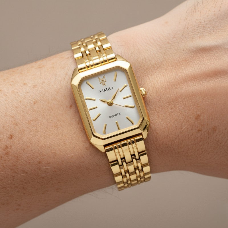 Women's Gold Minimalist Watch | Elegant Square Design for Every Occasion 1