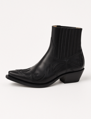 Women's Leather Cowgirl Ankle Boots | Stylish Western Pointed Toe Booties 0