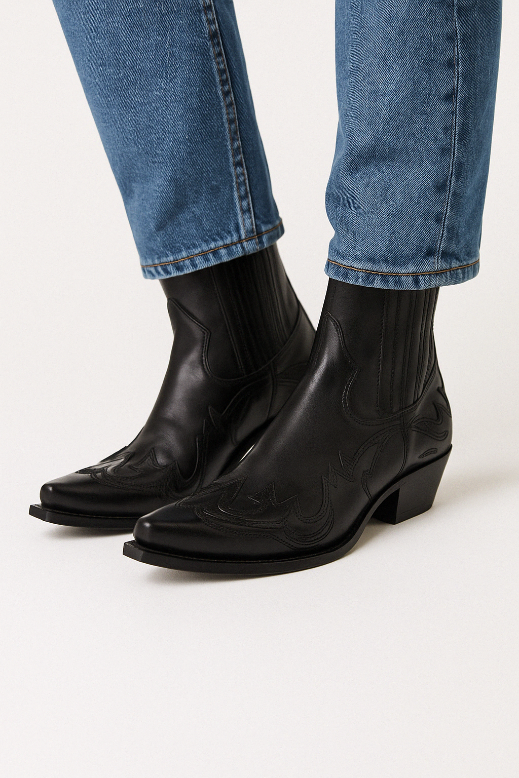 Women's Leather Cowgirl Ankle Boots | Stylish Western Pointed Toe Booties 1