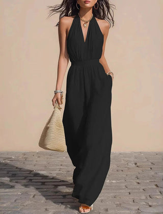 Women's Lightweight Airy Fabric Jumpsuit | Relaxed Wide-Leg Summer Outfit 2