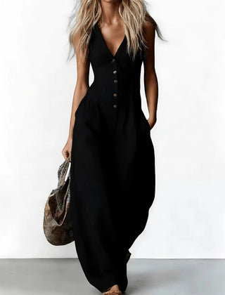 Women's Lightweight Breathable Jumpsuit | Elegant Sleeveless Summer One-Piece Outfit 4