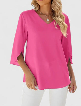 Women's Lightweight Chiffon Blouse | Elegant Ruffle V-Neck Summer Top 3