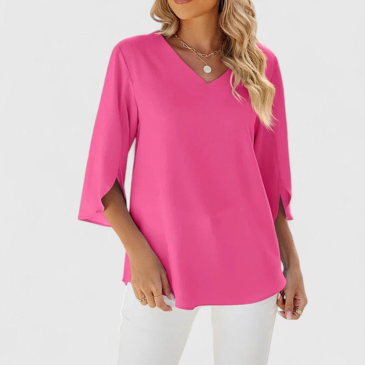 Women's Lightweight Chiffon Blouse | Elegant Ruffle V-Neck Summer Top 3