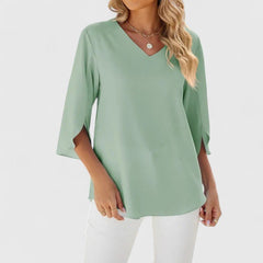 Women's Lightweight Chiffon Blouse | Elegant Ruffle V-Neck Summer Top 7