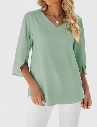 Women's Lightweight Chiffon Blouse | Elegant Ruffle V-Neck Summer Top 7
