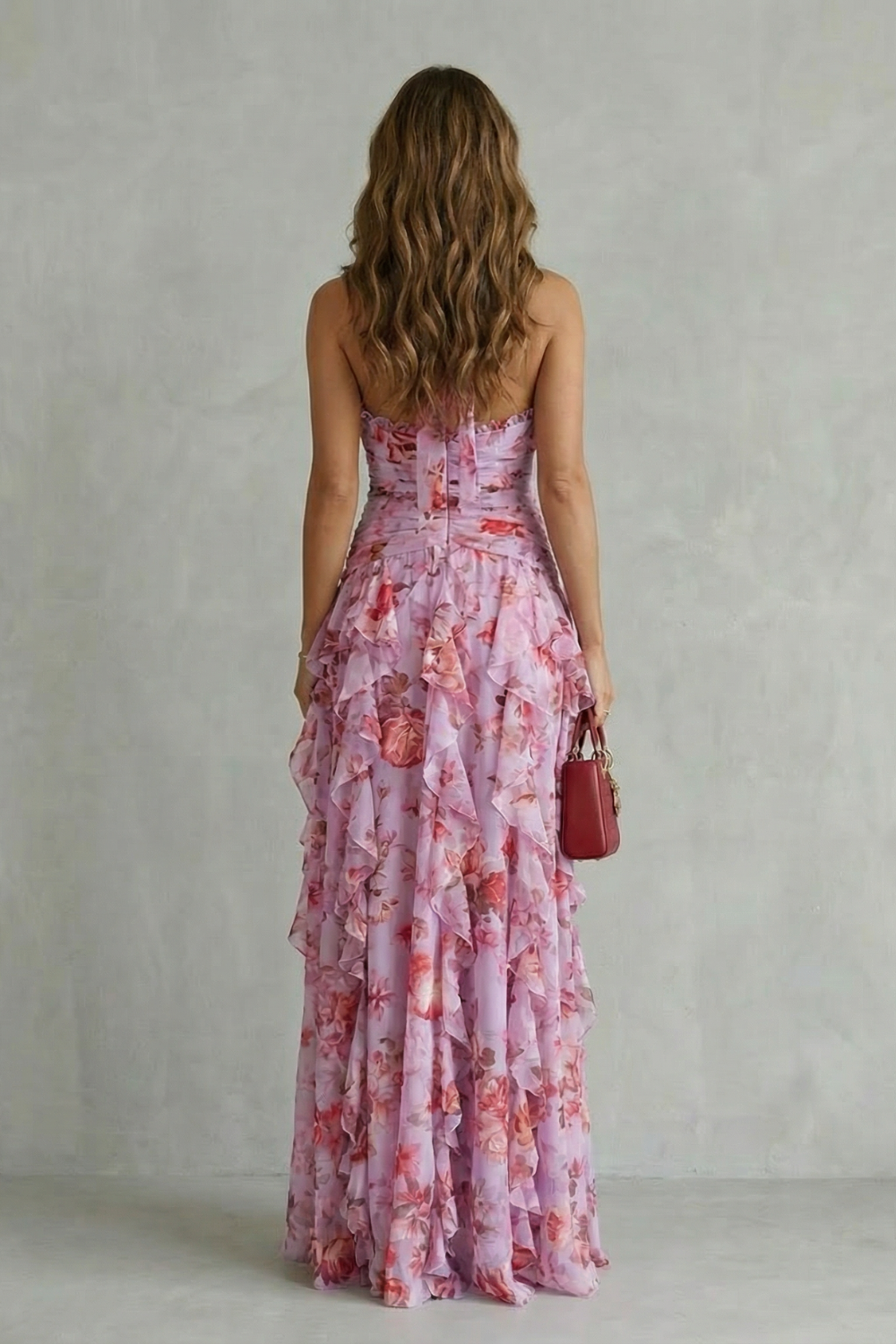 Women's Lightweight Chiffon Maxi Dress | Romantic Floral Halter Gown for Summer Events 3