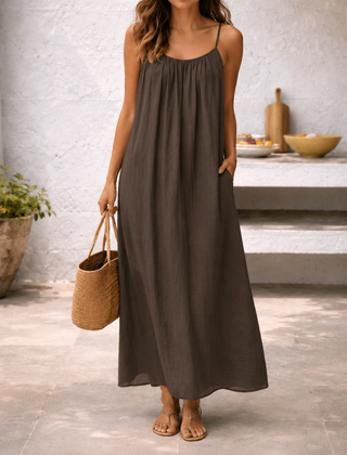 Women's Lightweight Cotton Maxi Dress | Effortless Relaxed Fit Summer Beachwear 0