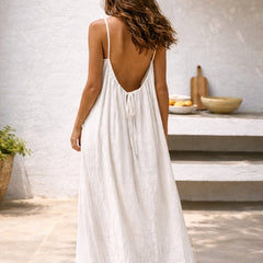 Women's Lightweight Cotton Maxi Dress | Effortless Relaxed Fit Summer Beachwear 1
