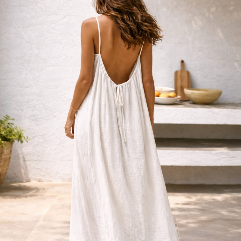 Women's Lightweight Cotton Maxi Dress | Effortless Relaxed Fit Summer Beachwear 1