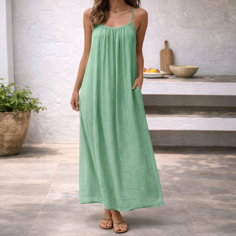 Women's Lightweight Cotton Maxi Dress | Effortless Relaxed Fit Summer Beachwear 12