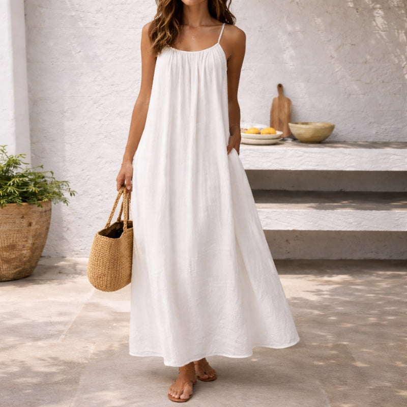 Women's Lightweight Cotton Maxi Dress | Effortless Relaxed Fit Summer Beachwear 7