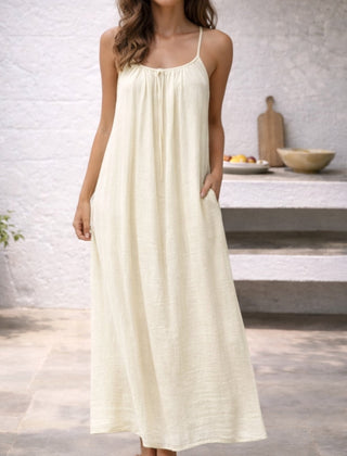 Women's Lightweight Cotton Maxi Dress | Effortless Relaxed Fit Summer Beachwear 9