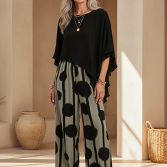 Women's Lightweight Cotton Summer Outfit | Elegant Flowy Two-Piece Set 1