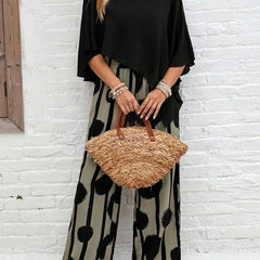 Women's Lightweight Cotton Summer Outfit | Elegant Flowy Two-Piece Set 5