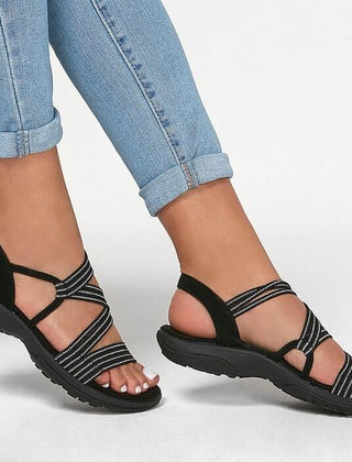 Women's Lightweight Elastic Strap Sandals | Comfortable Summer Walking Footwear 0
