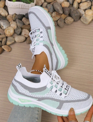 Women's Lightweight Fabric Sneakers | Sporty White Walking Shoes for Comfort and Style 1