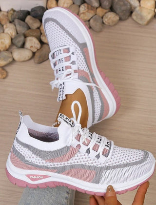 Women's Lightweight Fabric Sneakers | Sporty White Walking Shoes for Comfort and Style 3