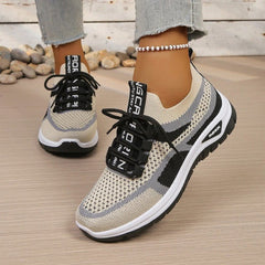 Women's Lightweight Fabric Sneakers | Sporty White Walking Shoes for Comfort and Style 4