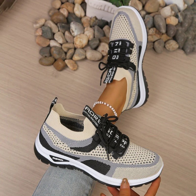 Women's Lightweight Fabric Sneakers | Sporty White Walking Shoes for Comfort and Style 6