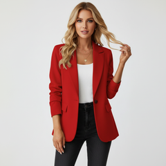 Women's Lightweight Fitted Blazer | Elegant Black Office Jacket 0