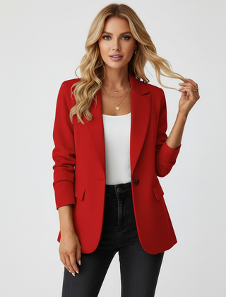 Women's Lightweight Fitted Blazer | Elegant Black Office Jacket 0
