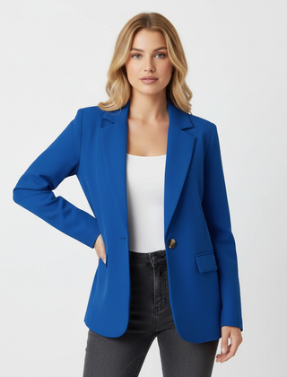 Women's Lightweight Fitted Blazer | Elegant Black Office Jacket 2
