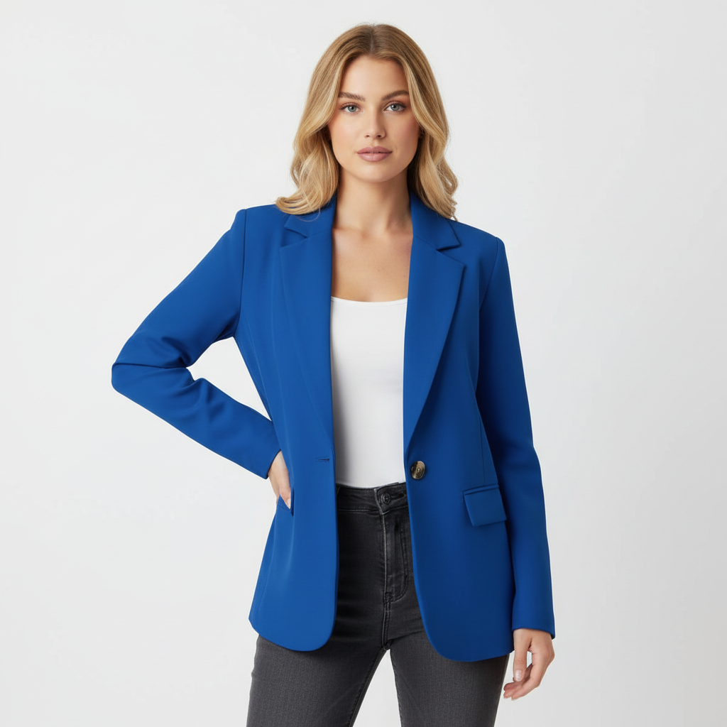 Women's Lightweight Fitted Blazer | Elegant Black Office Jacket 2