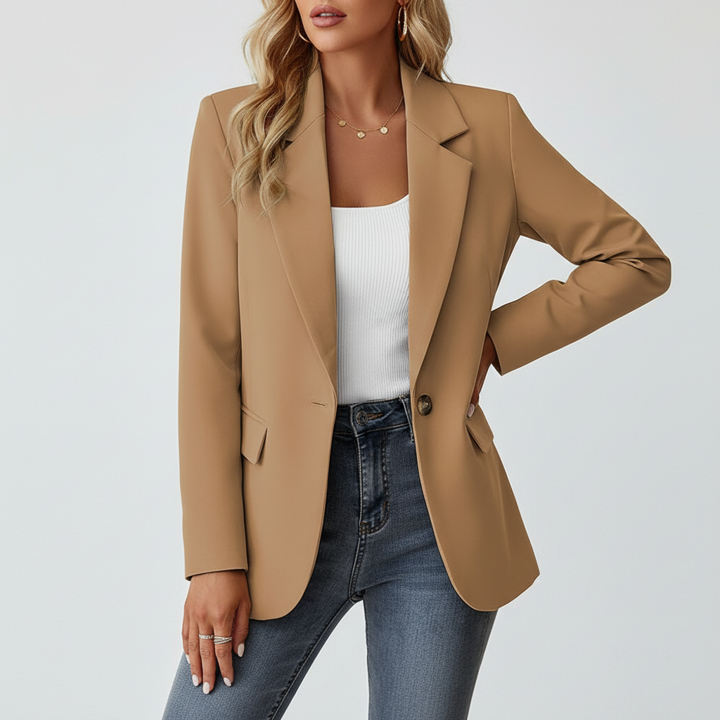 Women's Lightweight Fitted Blazer | Elegant Black Office Jacket 4