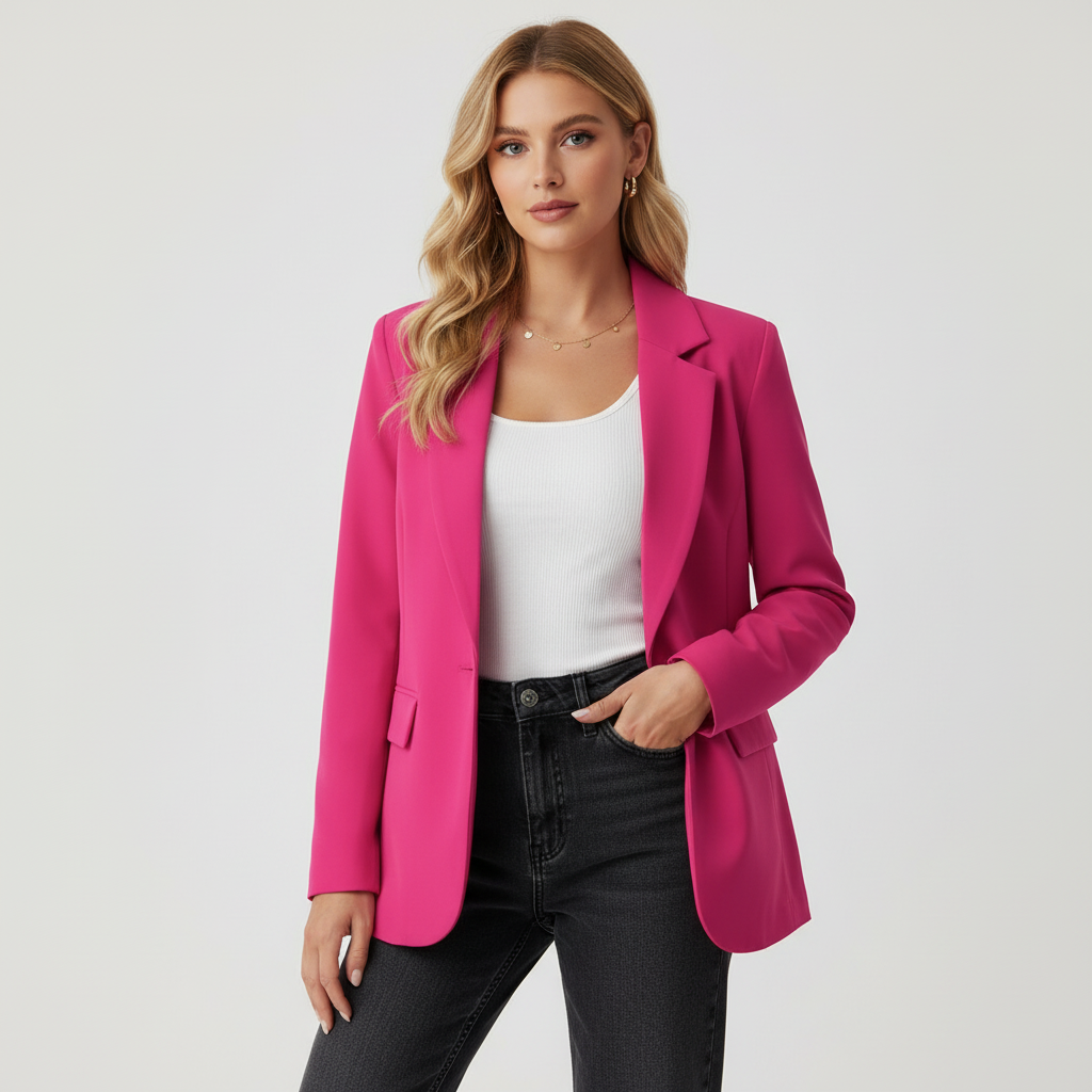 Women's Lightweight Fitted Blazer | Elegant Black Office Jacket 5