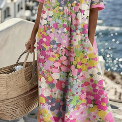 Women's Lightweight Floral Midi Dress | Elegant Relaxed Summer Style 2