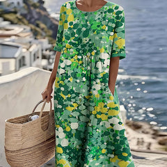 Women's Lightweight Floral Midi Dress | Elegant Relaxed Summer Style 3