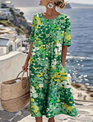 Women's Lightweight Floral Midi Dress | Elegant Relaxed Summer Style 3