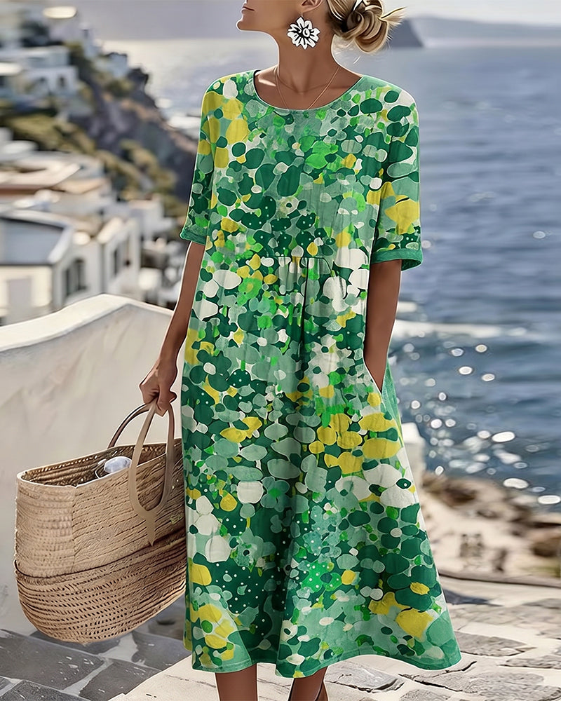 Women's Lightweight Floral Midi Dress | Elegant Relaxed Summer Style 3