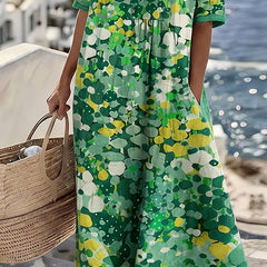Women's Lightweight Floral Midi Dress | Elegant Relaxed Summer Style 4