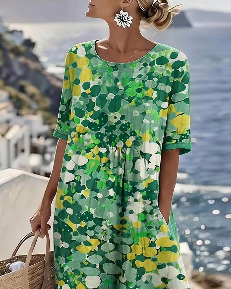 Women's Lightweight Floral Midi Dress | Elegant Relaxed Summer Style 5