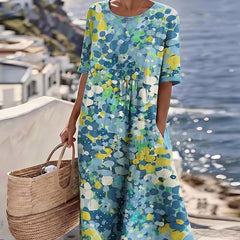 Women's Lightweight Floral Midi Dress | Elegant Relaxed Summer Style 6