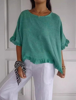 Women's Lightweight Linen-Look Blouse | Breezy Relaxed-Fit Summer Top 4