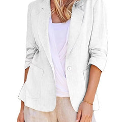 Women's Lightweight Linen Blazer | Elegant Tailored Summer Jacket 1