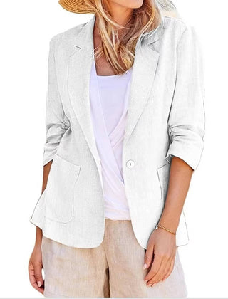 Women's Lightweight Linen Blazer | Elegant Tailored Summer Jacket 1